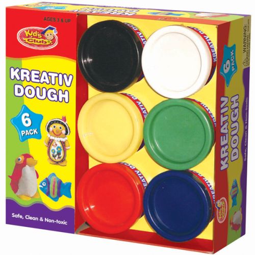 KID'S DOUGH SUPER COLOUR PACK 10 X 85G/3OZ DOUGH POT EACH IN