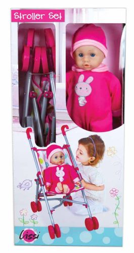 LISSI DOLL FOLDING UMBRELLA STROLLER WITH 14 INCHES