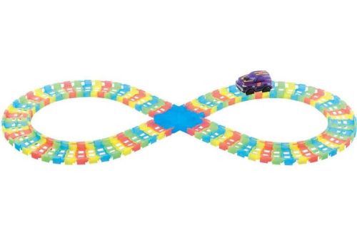 PLAY GO GLOW RACER TRACK SET BATTERY OPERATED - OVER 85 PCS