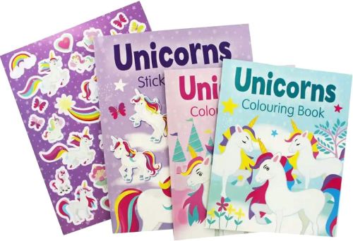Alligator Unicorns Colouring Book With Crayons