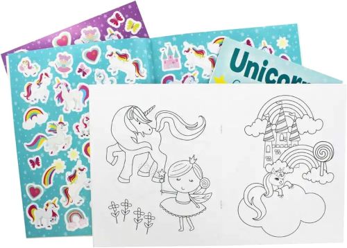 Alligator Unicorns Colouring Book With Crayons