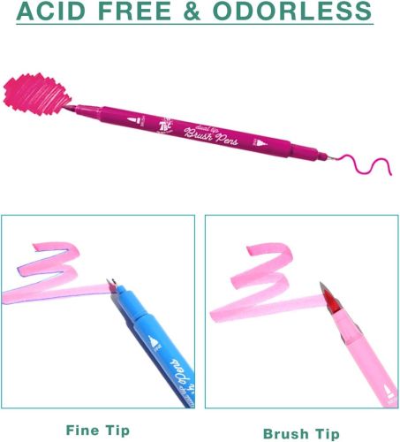 24 Colors Dual Tip Brush Pens