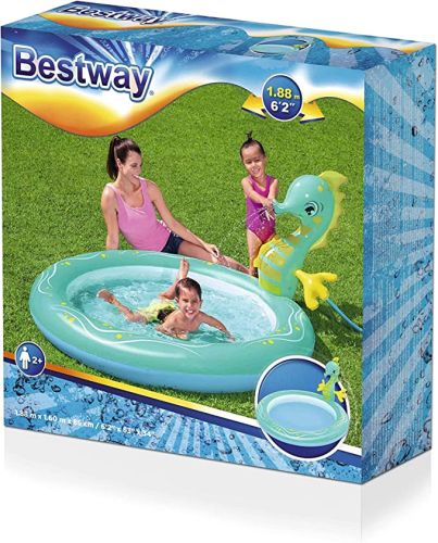 Bestway -  Seahorse Sprinkler Pool (1.88M X 1.60M X 86Cm)