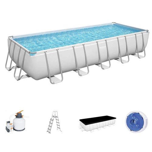 BESTWAY - POWER STEEL RECTANGULAR POOL SET 640 CM X 274 CM X 132 CM