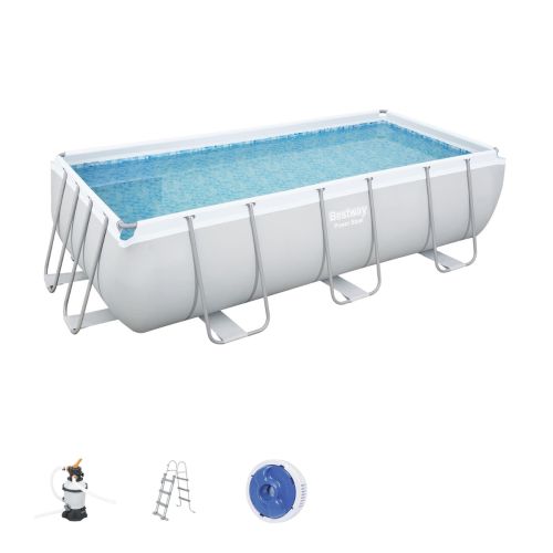 BESTWAY - POWER STEEL RECTANGULAR POOL SET (4.04M X 2.01M X 1.00M)