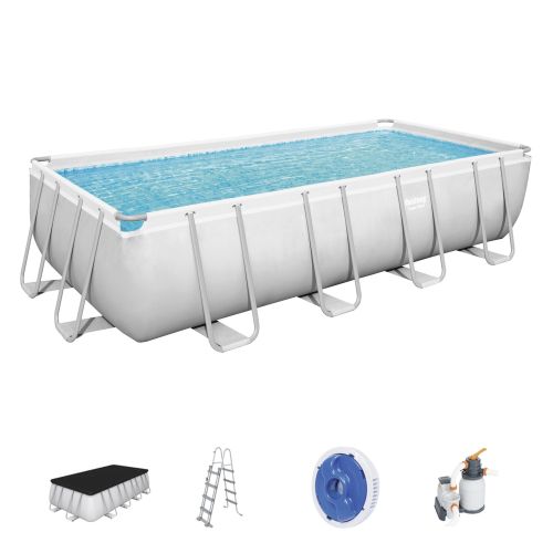 BESTWAY - POWER STEEL RECTANGULAR POOL 549X274X122 CM