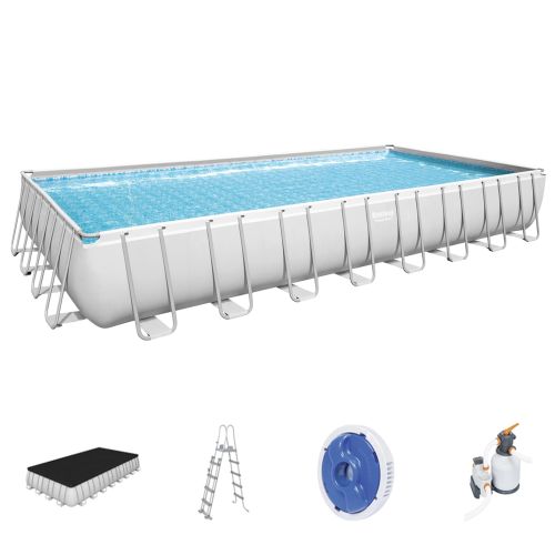 BESTWAY - POWER STEEL RECTANGULAR POOL SET 9.56 CM X 488 CM X 132 CM