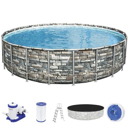 BESTWAY - POWER STEEL RECTANGULAR FRAME POOL 6.71M X 1.32M