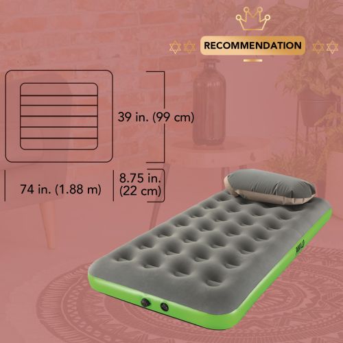 Bestway - Pavillo Roll & Relax Airbed Twin (1.88M X 99Cm X 22Cm) 