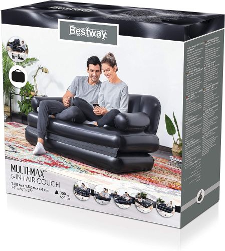 Bestway - Multi-Max 5-In-1 Air Couch (1.88M X 1.52M X 64Cm) 