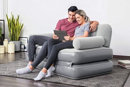 Bestway -3-In-1 Couch Built-In Ac Pump (1.88M X 1.52M X 64Cm) 