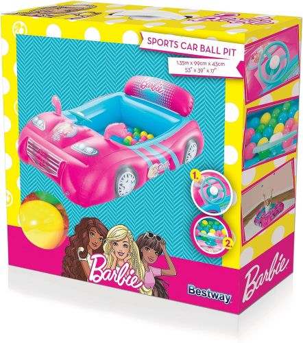 Barbie Inflatable Sports Car Ball Pit (1.35M X 99Cm X 43Cm)