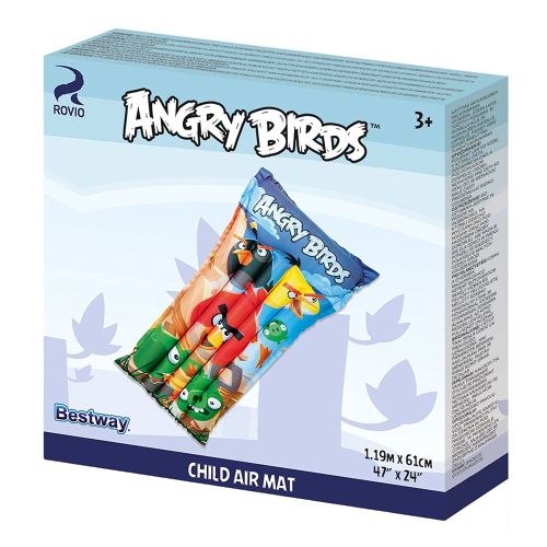 Bestway Angry Birds Air Mat Inflatable Swimming Pool Lounge 1.16Mx61cm