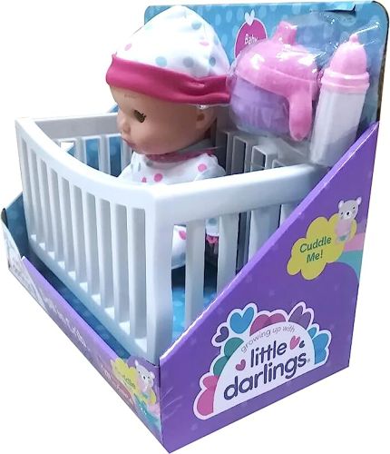 Baby Maziuna Doll In Crib 8