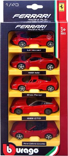 Burago 1:43 Diecast Car Ferrari  5Pack