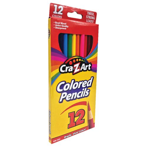 Crazart 12 X Coloured Pencils Peggable Box