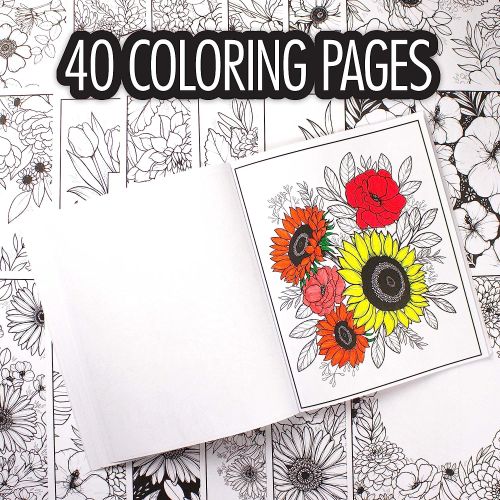 40-Page Coloring Book Colors In Bloom