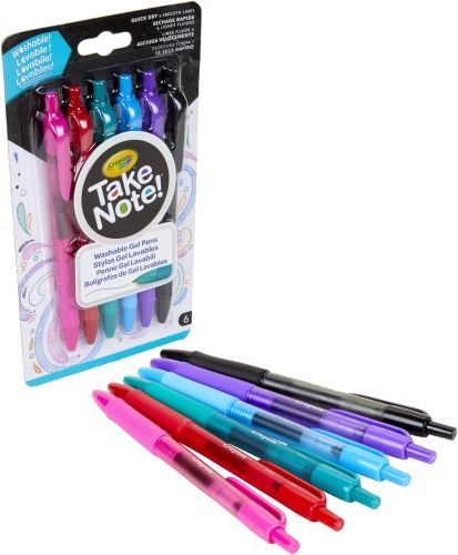 Crayola 6 Ct Take Note! Washable Gel Pens