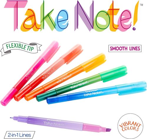 Crayola Take Note! Write & Highlight Pens