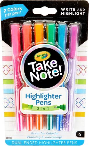 Crayola Take Note! Write & Highlight Pens