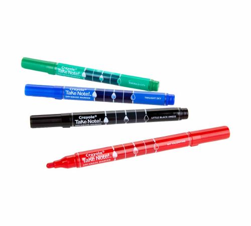 4 Ct. Take Note! Fine Line Dry-Erase Markers(Colored)