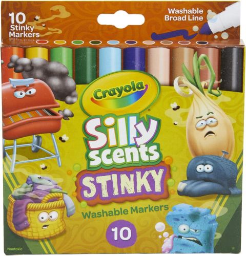 Crayola 10 Ct. Silly Scents Stinky, Washable, Broad Line Mar