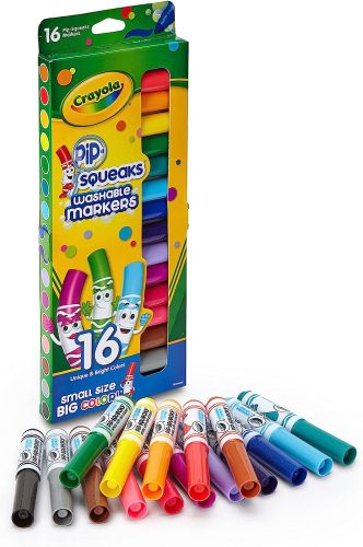 Crayola 16 Ct Washable Pip-Squeaks Markers