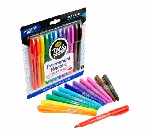 Crayola 12 Ct Waterbased Permanent Markers