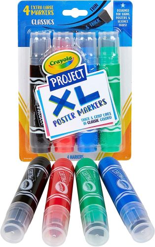 Crayola 4Ct Xl Poster Markers - Classic