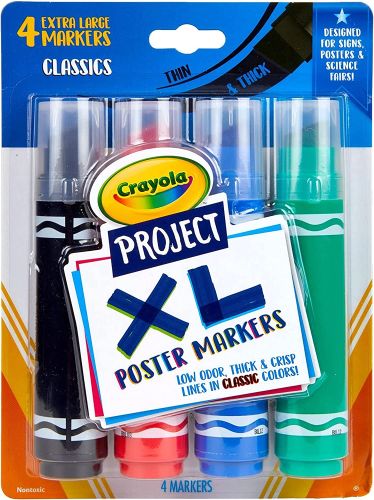 Crayola 4Ct Xl Poster Markers - Classic