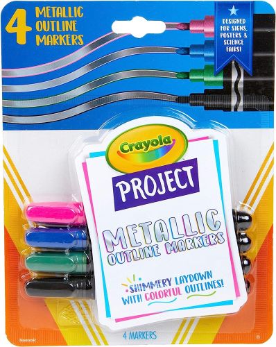 Crayola Project 4 Ct. Metallic Outline Markers