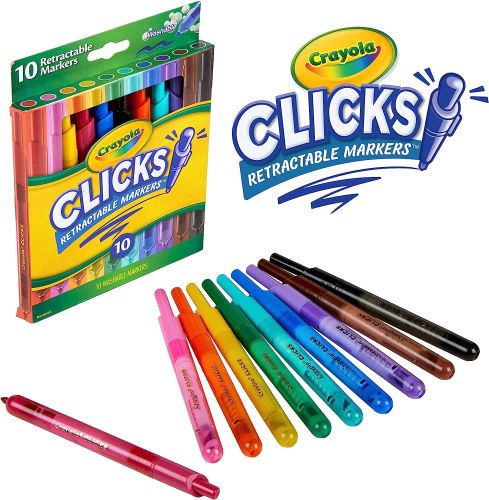 10Ct Clicks Retractable Markers