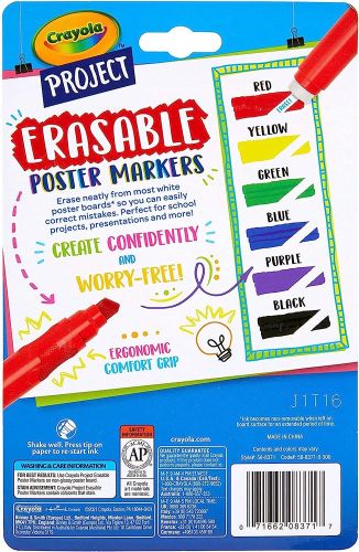 Crayola Project 6 Ct. Erasable Poster Markers