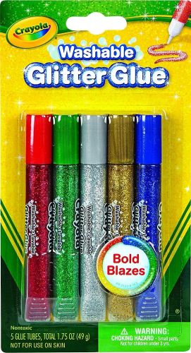 Crayola 5 Ct. Washable Glitter Glue  Blazes