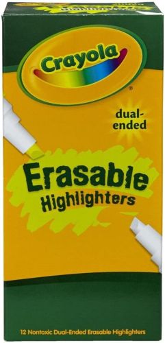 12 Ct. Bulk Set Dual-Ended Erasable Highlighter