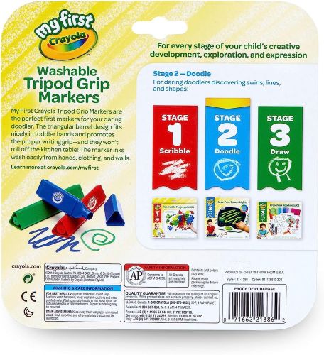 6 Ct. My First Crayola Tripod Grip Markers