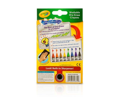 Crayola Multi Washable Dry Erase 8 Crayons