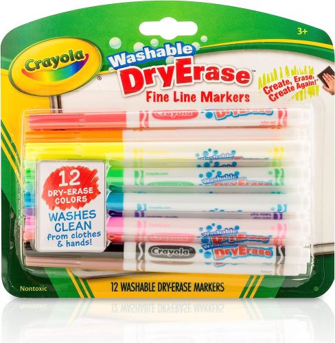 12 Ct. Washable Dry-Erase Markers Fine Line