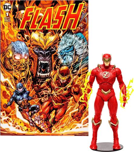 Dc Direct 7In Figure With Comic- The Flash Wv2- The Flash (Barry Allen)