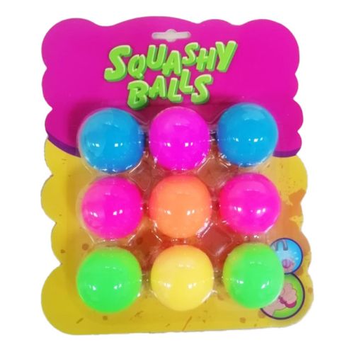 Dollar Queen Sticky Squashy Ball 9Pk