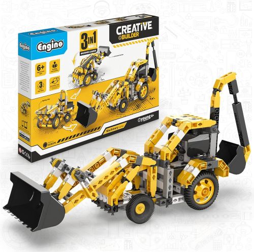 ENGINO - CREATIVE BUILDER BACKHOE LOADER MACHINERY SET