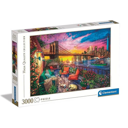 CLEMENTONI - MANHATTAN BALCONY SUNSET PUZZLE, 3000 PIECES