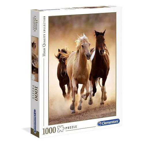 CLEMENTONI - RUNNING HORSES PUZZLE, 1000 PIECES