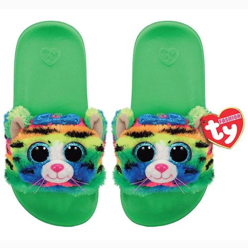 TY - FASHION TIGERLY SLIPPER SLIDES, MEDIUM