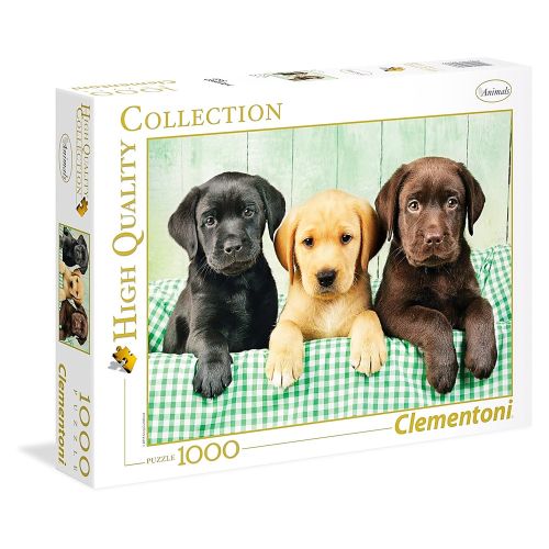 CLEMENTONI - THREE LABRADOR BABIES PUZZLE, 1000 PIECES