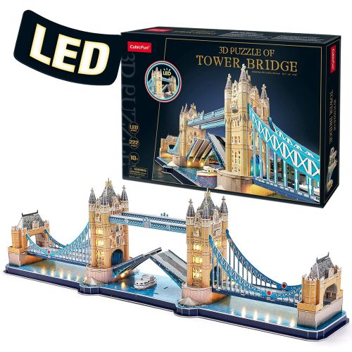 CUBICFUN - 3D PUZZLE LED TOWER BRIDGE, 222 PIECES