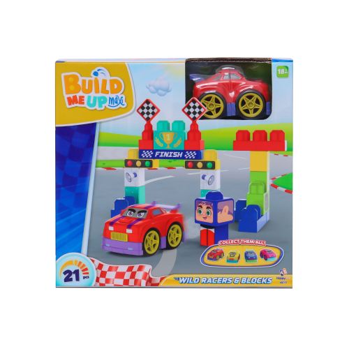 BLOCK MAXI CITY CAR SET 21PCS (2 ASSORTMENTS)