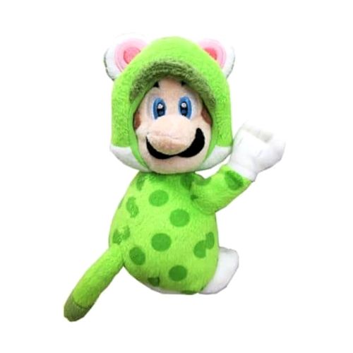 NINTENDO - SUPER MARIO GREEN CAT LUIGI WITH MAGNETS PLUSH, 7INCH