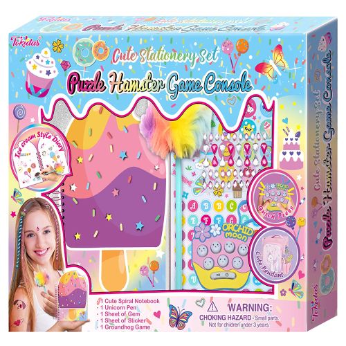 TOKIDAS - CUTE STATIONERY SET PUZZLE HAMSTER GAME CONSOLE