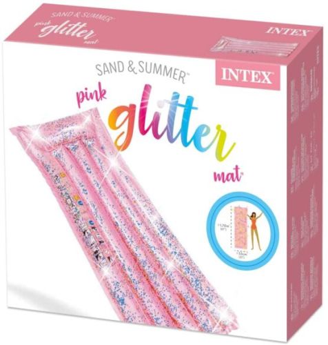 Intex Inflatable Pink Glitter Mat 1.7Mx53Cmx15Cm